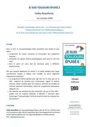 Cp Cathy Assenheim Je Suis éPuisé Ed Dbs