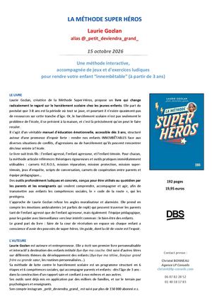 Cp Laurie Gozlan Méthode Super Héros Ed Dbs
