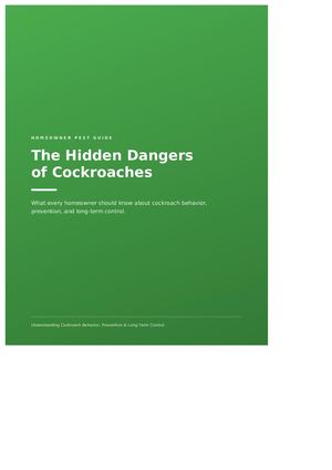 The Hidden Dangers Of Cockroaches By Bc Pest Control