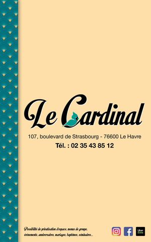 MENU LE CARDINAL