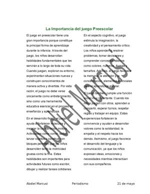 La Importancia Del Juego Preescolar 23