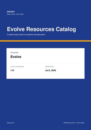 Evolve Resources Catalog