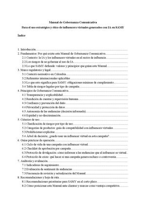 Manual De Gobernanza Comunicativa Proyecto De Grado