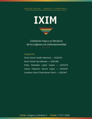 Ixim Revista Literatura Maya
