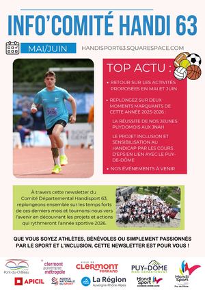Info’comité Handi 63 Mai Juin