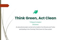 Think Green Act Clean Dictionary