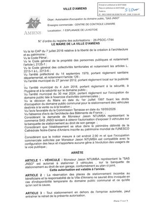 AR1 2026 01024 - 26 PSOC 1744 - 1 ESPLANADE DE LA HOTOIE SAS JNSO CENTRE DE CONTROLE LEMAIRE Publiée Le 08 07 2026