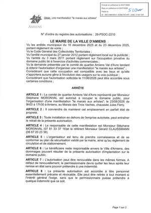 AR1 2026 01027 Le Comité De Quartier Amiens Val D'Avre Publiée Le 08 07 2026