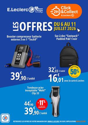 Les offres Click&Collect du 6 au 11 juillet 2026 !