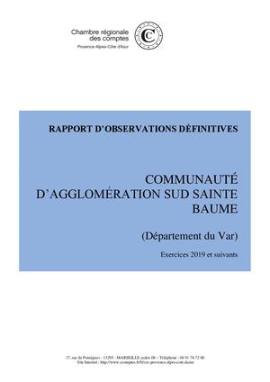 RAPPORT D’OBSERVATIONS CRC CASSB