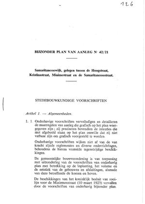 PPAS 42-21 Samaritaine - voorschriften
