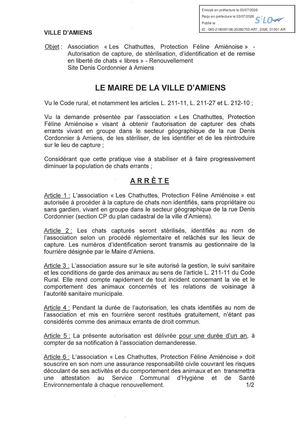 AR1 2026 01051 ARR CHAT LIBRE VIA AR1 2026 01051 20260703- AUTORISATION CHAT LIBRE LES CHATHUTTES RENOUVELLEMENT SITE DENIS CORDONNIER Publiée Le 08 07 2026