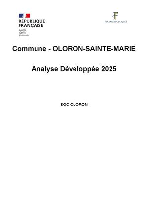 Analyse 2020 2025 Oloron Sainte Marie 2025 Ard V 2026 06 17
