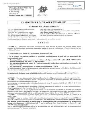 AR1 2026 01057 ARR CAROLL VIA AR1 2026 063 20260701- CAROLL 2026 063 RUE DES 3 CAILLOUX Publiée Le 08 07 2026