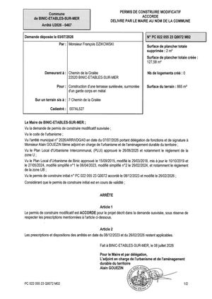 PC 23 Q 0072 M02 - Arrêté