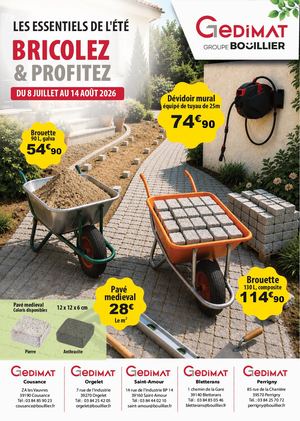 Promotion Gedimat BOUILLIER été 2026