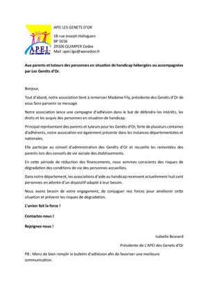 Appel à Cotisations Apei