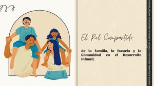 Presentación Roles E Importancia De La Familia En La Educación Inclusiva Moderno Minimalista A Línea Con Ilustraciones Beige