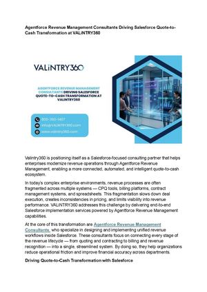 Agentforce Revenue Management Consultants