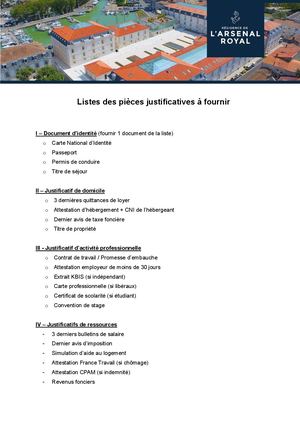Liste Des Pièces Justificatives à Fournir Lld