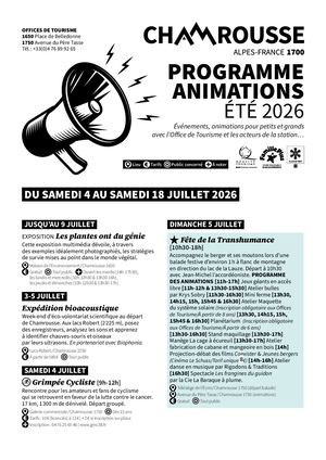 Programme animation été - 4-07 au 18-07 2026