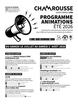 Programme animations - 18-07 au 1/08 2026