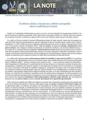 Les Évolutions Relatives À La Puissance Militaire Aérospatiale Dans Le Conflit Russie Ukraine