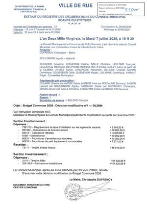 DL2684 Budget Commune 2026 - DM N1
