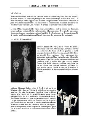 Texte Exposition Octobre 2024 Black & White 2e éDition Communique