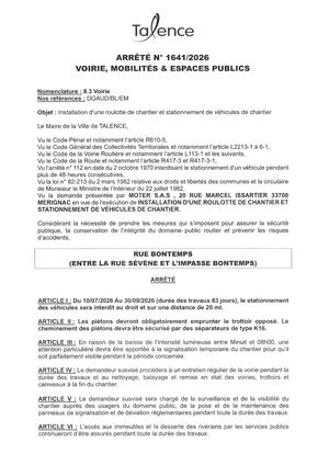 Arrete 1641-2026-Installation Roulotte De Chantier Rue Bontemps Du 10-07 Au 30-09-2026-Publié Le 08 07 2026