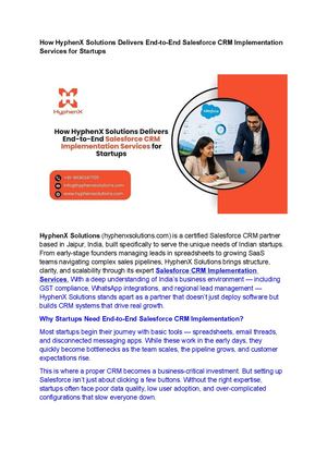 Salesforce Crm Implementation Services