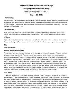 Walking With Infant Loss And Miscarriage July 12 2026