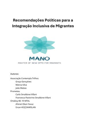 Mano A2 Policy Recommendation Pt