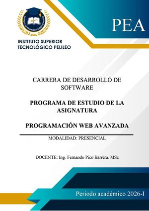 Programacion Web Avanzada 26 I