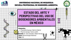 ESTADO DEL ARTE Y PERSPECTIVAS DEL USO DE BIOSENSORES AMBIENTALES EN MÉXICO