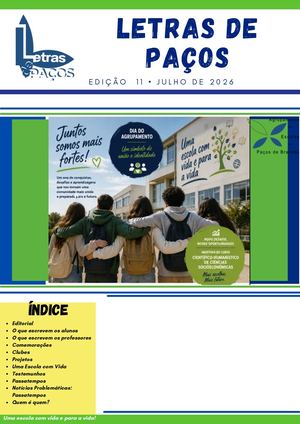 Edição 11 Jornal Escolar "Letras de Paços"