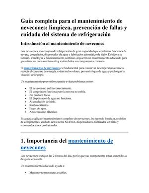Guía Completa Para El Mantenimiento De Nevecones