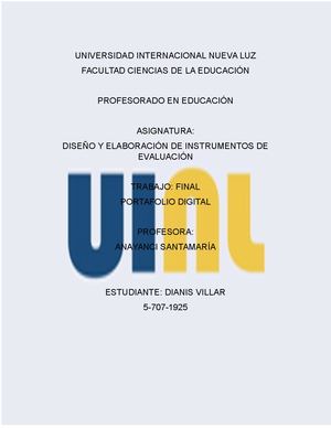 Trabajo Final, Diseño Y Elaboracion De Instrumentos