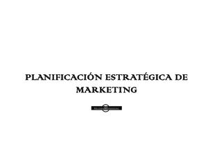 Plan Estratégico de Marketing