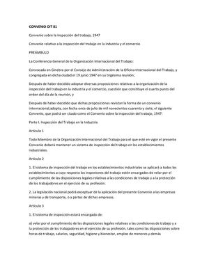 C81 Convenio Oit