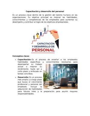 Capacitación Y Desarrollo Del Personal