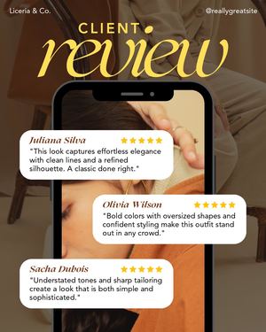 Brown And Yellow Modern Client Review Instagram Post
