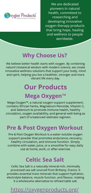 Oxygen Products Infographic (July 2026)