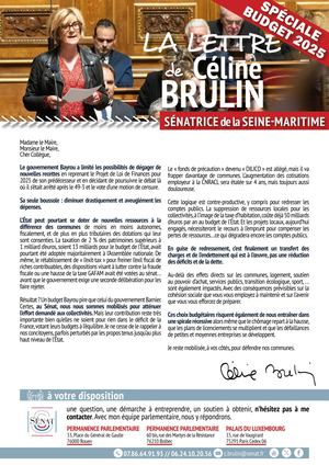 Lettre spéciale - Budget 2025