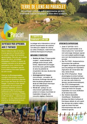 Projet Terre De Liens Lycée Le Paraclet
