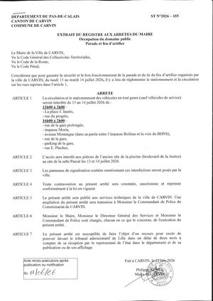 OCCUPATION DU DOMAINE PUBLIC - PARADE ET FEU D ARTIFICES