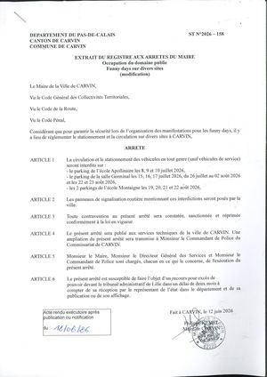 OCCUPATION DU DOMAINE PUBLIC - FUNNY DAYS MODIF