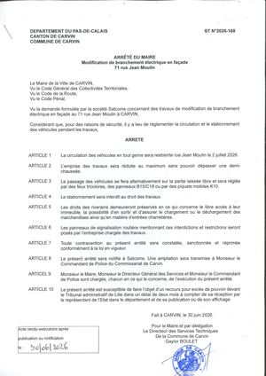 TRAVAUX DE MODIF DE BRANCHEMENT ELEC EN FACADE - 71 RUE J. MOULIN - STE SATCOMS