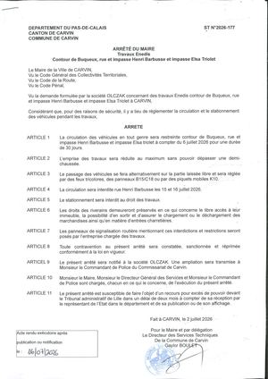 TRAVAUX ENEDIS - DIVERSES RUES