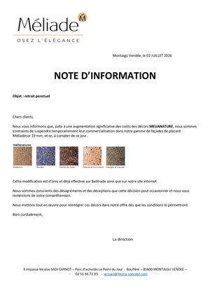 Méliade Retrait Ponctuel Melianature